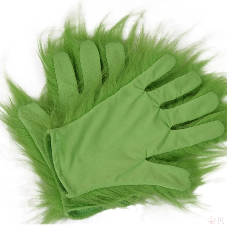 Cute How Christmas Green Haired Cosplay Mask Latex Halloween XMAS Full Head Latex Mask Cosplay Costume Props
