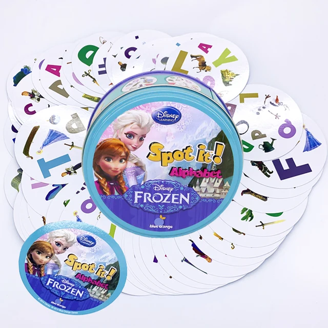 Spot It Disney Frozen HP Dobble Card Game Table Board Game For Dobbles Kids Gift Spots Cards It Go Camping Metal Tin Box Toys 1