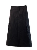 Thickened down Cotton Half Skirt Large Size Women's Winter New Style Warm Fluffy Long Skirt Artistic Commute Style A-Line Skirt - Image 5