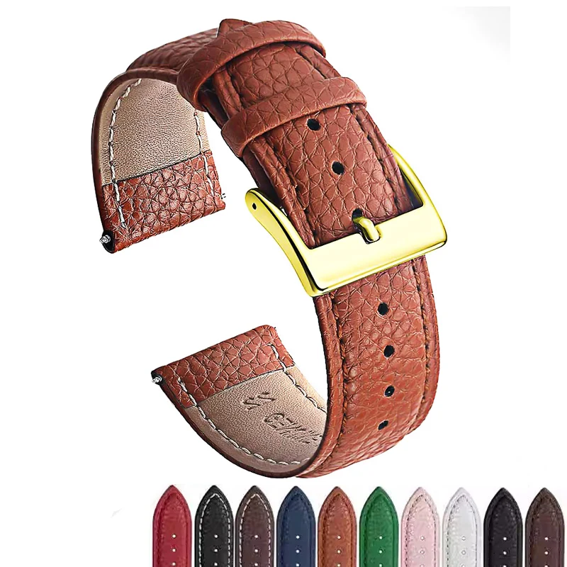 Premium Genuine Leather Watch Band - High-Quality Wrist Strap