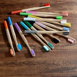 Eco - Friendly Bamboo Toothbrush Set - 10 Pack with Medium Bristles and Biodegradable Handles (10Pcs Color Mix)