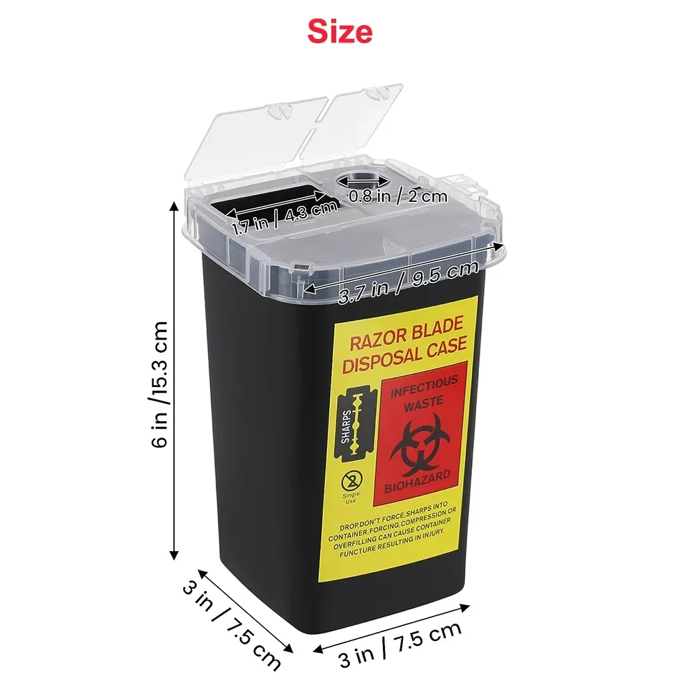 Professional Salon & Barbershop Blade Disposal Container - Secure Razor and Needle Waste Collector