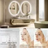 LED Bathroom Mirror Backlit Round Vanity Mirror with Lights Wall Mounted Anti-Fog Lighted Bathroom Mirror Dimmable Makeup Mirror 6