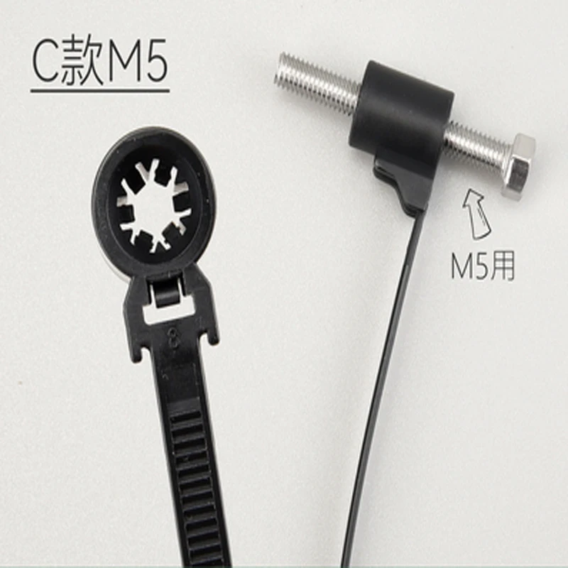 Removable Threaded M6 M8 M10 Hole Nylon Plastic Vehicle Motocycle Cable Tie Car Harness Retainer Clip Push Mount Auto Fasteners nylon cable ties cable ties cable tie nylon zip ties