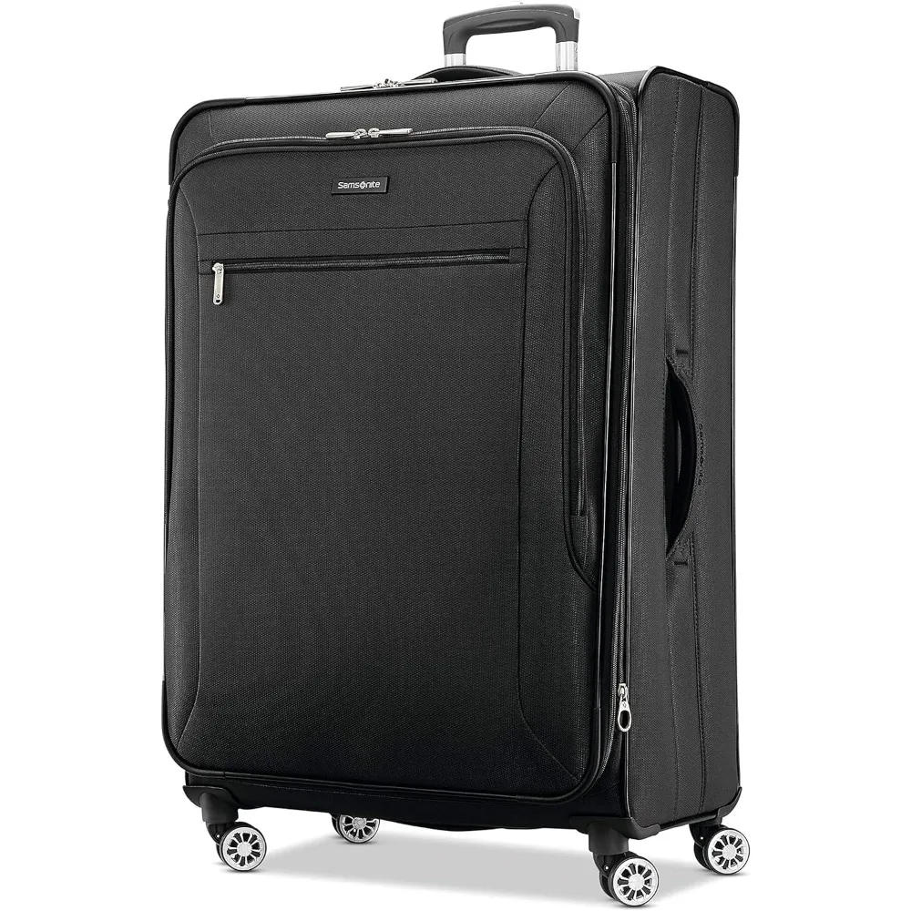 

Samsonite Ascella X Softside Expandable Luggage with Spinners, Black, Checked-Large 29-Inch, 131984-1041