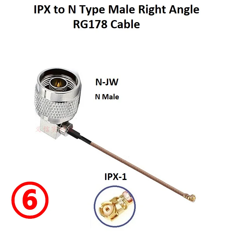 Cavo Coassiale RG178 IPX/U.FL A MMCX Maschio Ad Angolo &ndash; WiFi Expert, Spedizione USA
