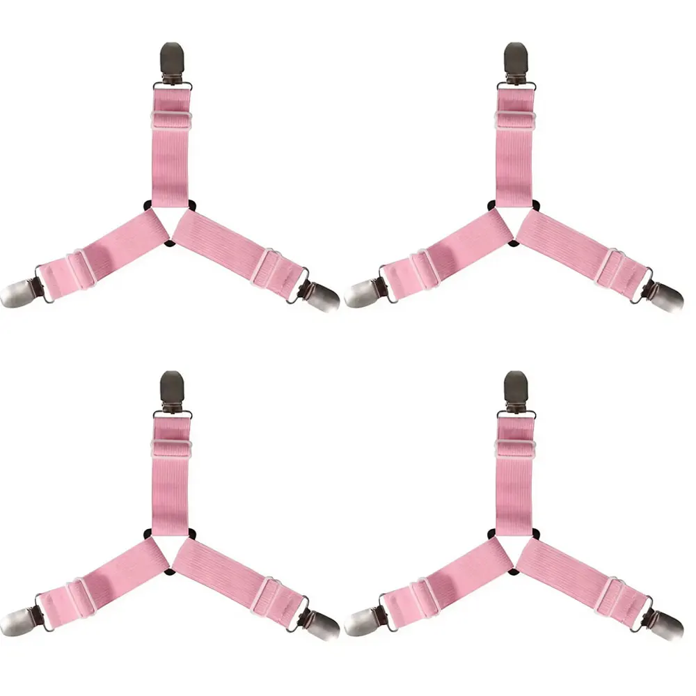 4-Piece Adjustable Dual Clip Sheet and Cover Fasteners with Anti-Slip Feature