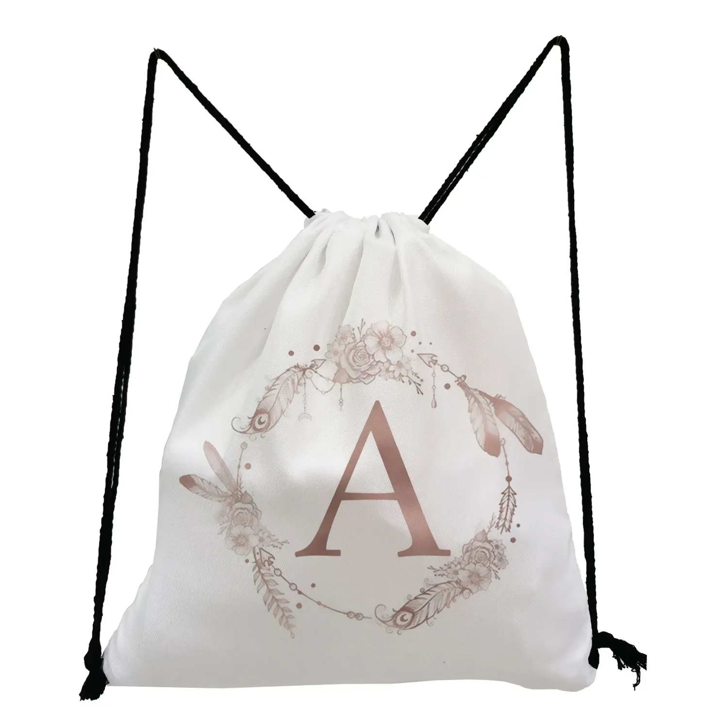 

Персональный Пользовательский логотип рюкзаки для студентов, подарок, круглая дорожная Портативная сумка для хранения обуви с цветочным принтом и шнурком