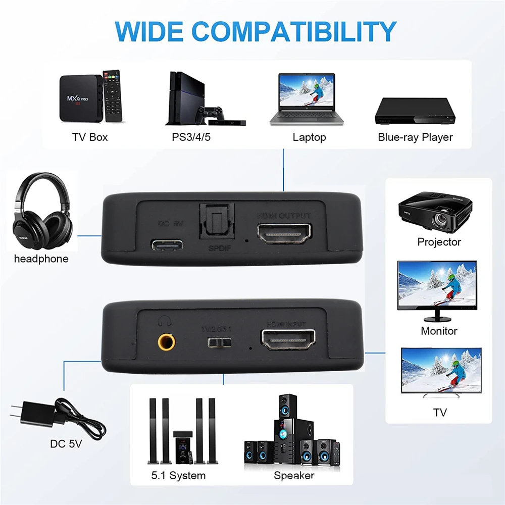 HDMI ȣȯ  , 4K X 2K HDMItoHDMI  TOSLINK SPDIF + 3.5mm ׷ , USB ̺   й