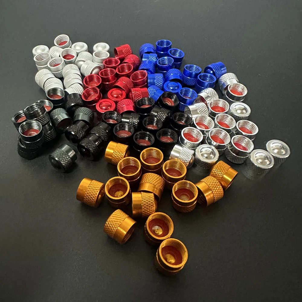 Tire Valve Stems Cap Aluminum Tire Wheel Stem Air Valve Caps Dustproof ...