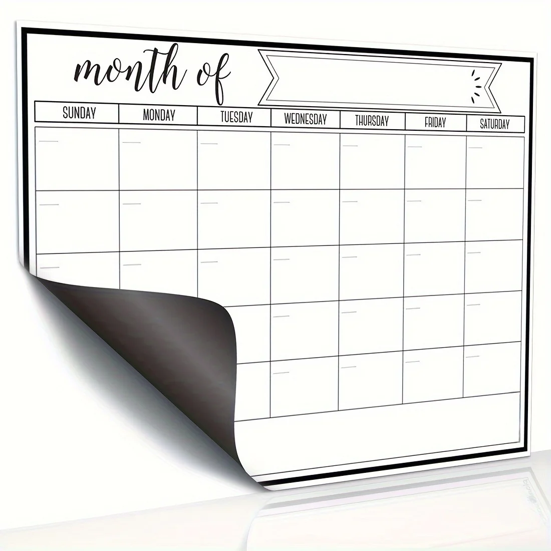 Magnetic Fridge Calendar magnetic fridge calendar Strong Magnetic Backing Smooth Dry Erase Surface Practical Durable Whiteboard