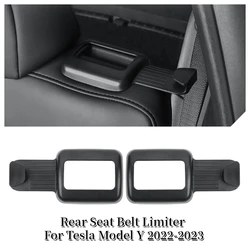 Rear Seat Belt Limiter for Tesla Model Y 2022-23 Belt Fixing Bracket Protective Cover ABS Car Interior Modification Accessories