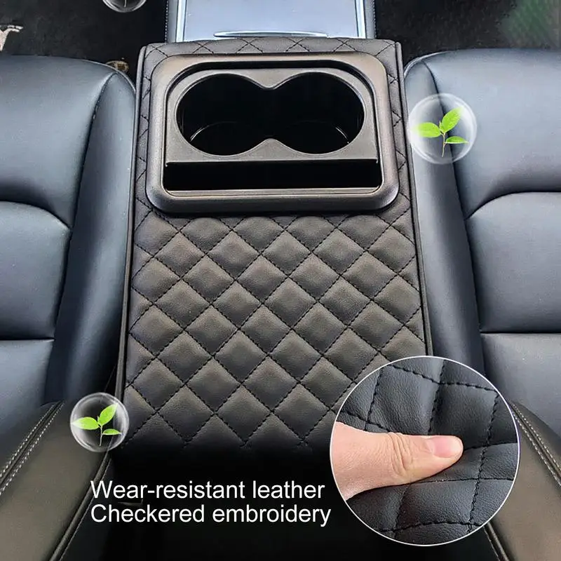 Center Console Armrest Pillow PU Leather Armrest Cushion Pads Portable Waterproof Car Armrest Cover Height Pad Car accessories