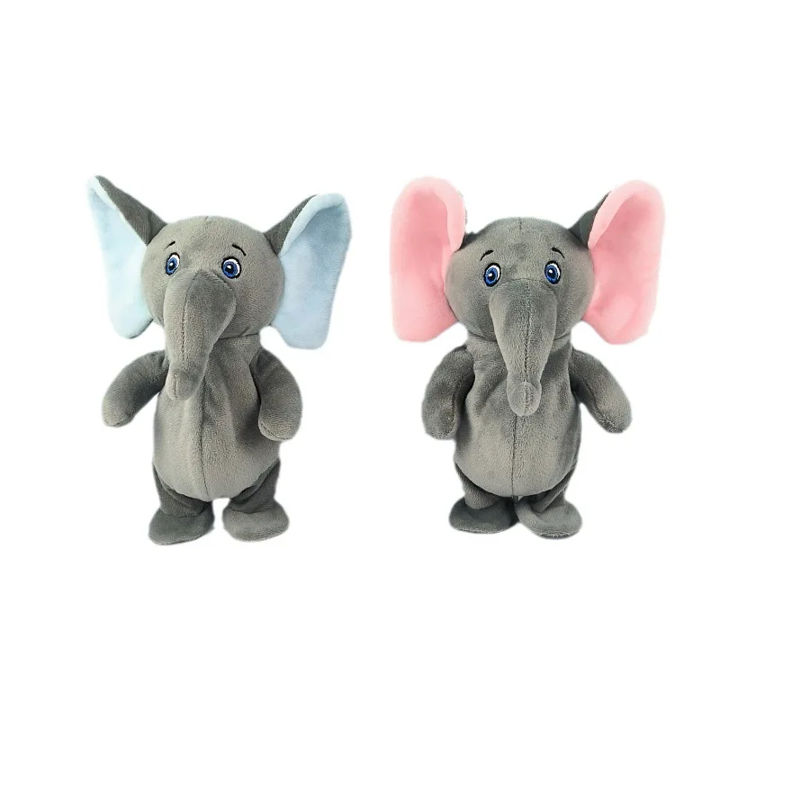 Animated Walking Elephant Plush Toys Electric Singing with Moving Ears
