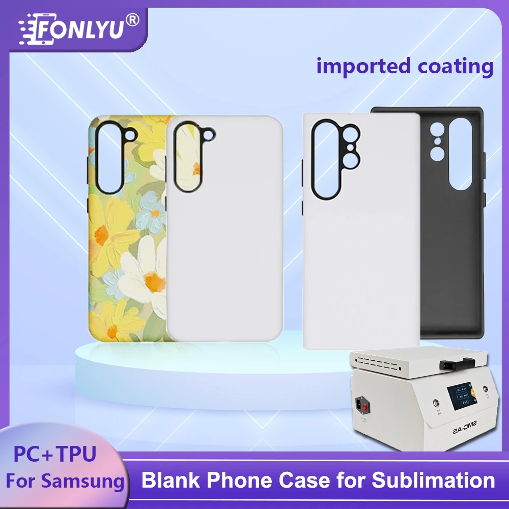 

FONLYU 5 шт. покрытый 2 в 1 чистый чехол для телефона Samsung S24 S23 S22 S21 S20 Ultra Plus TPU + PC DIY сублимационный персонализированный Чехол