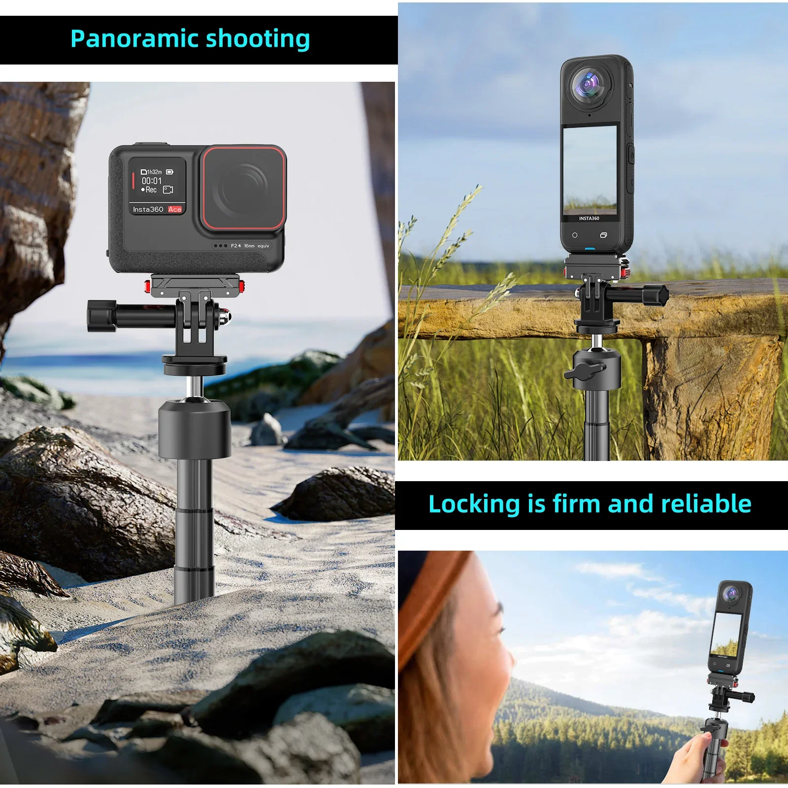 Magnetic Quick Release Adapter for Action Camera Tripod Mount