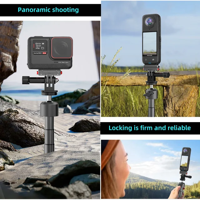Adaptateur magnétique à dégagement rapide pour Insta360 Ace/Ace Pro ONE X2 Gopro 12 11 10, trépied de caméra d'action, adaptateur QR, plaque de montage 6
