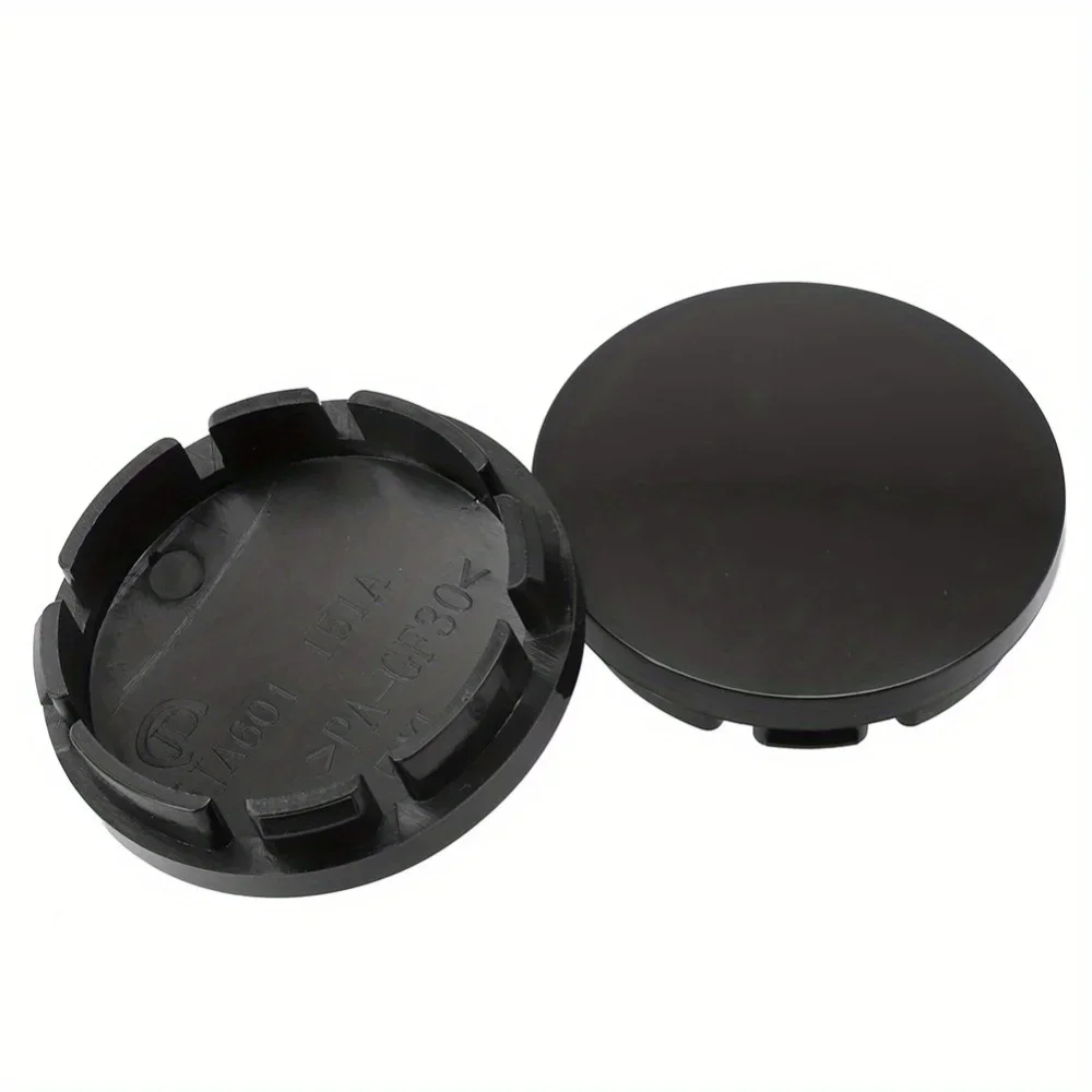4PCS 55mm/2.17in Car Wheel Center Cap ABS Plastic Black Car Rims Alloy Wheel Center Hub Centre Cap Car Accessories