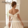 Ashley Carol Short Wedding Dress Sexy Simple Off Shoulder Satin Ankle-Length Bow Backless A-Line Wedding Gown Vestidos De Novia 5