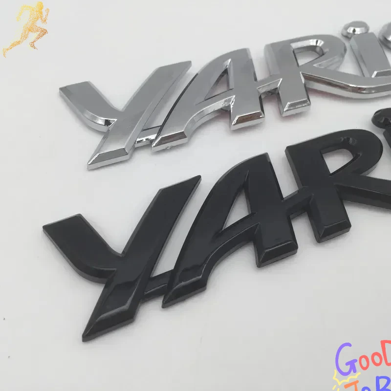 

2024 Newest 3D 1pcs ABS Black Silver Chrome Car Letter Emblem Rear Tail Trunk Decals Sticker for YARIS Logo Badge Styling Auto