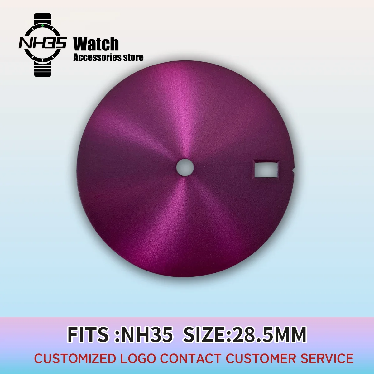 NH35 Watch Sterile Dial For NH35 NH36 NH38 Sunburst Black Blue Silver Dial With Date Window NO Accesories Black