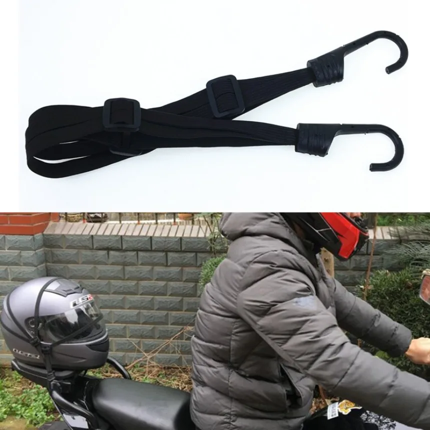 

60CM Motorcycle Helmet Straps Motorcycle Accessories Hooks Luggage Retractable Elastic Rope Fixed Strap Motos Helmet Luggage Net