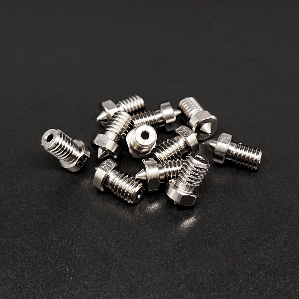 티타늄 합금 노즐 핫엔드 압출기, 고경도 금속 노즐, 3D 프린터 부품, E3D V6 스레드, 0.3mm, 0.4mm, 0.6mm, 0.8mm, 1.75mm