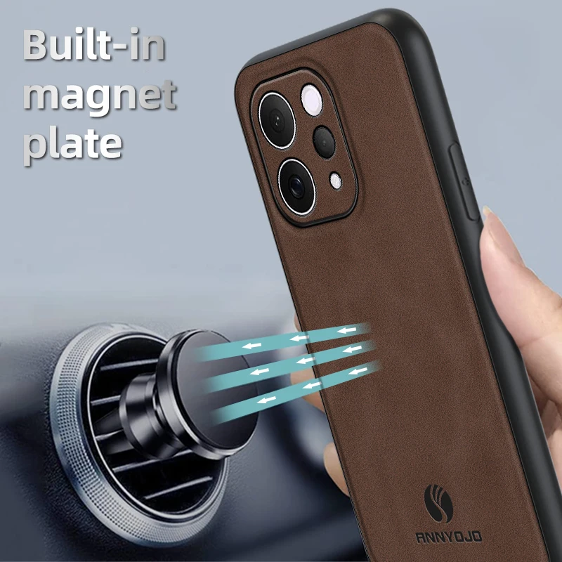 Noble Leather Sheepskin Magnetic Shockproof Phone Case Cover