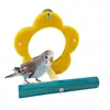 Bird Mirror For Cage Parrot Toys Mirror Cockatiel Perch Chewing Flower Shape Enrichment Stand Pet Supplies Cockatiel Cage 1