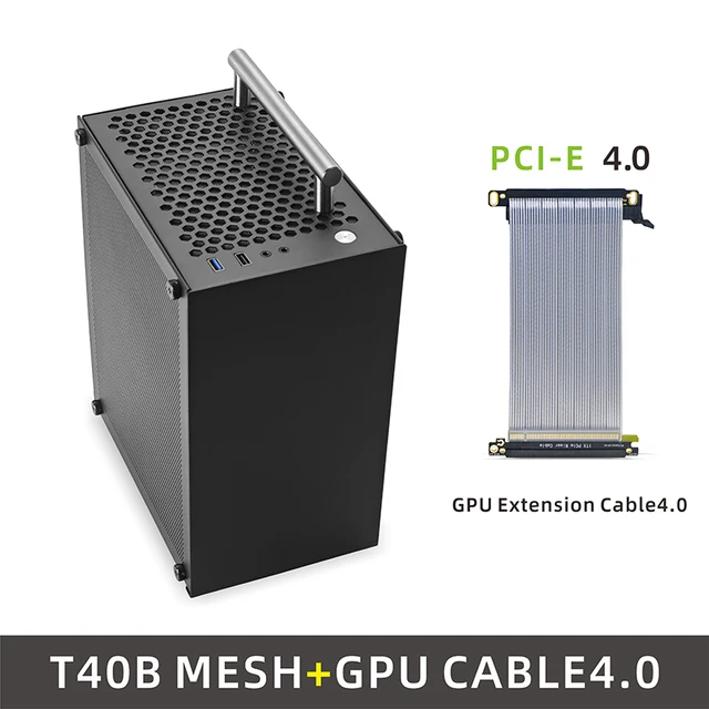 METALFISH T40 ミニ ITX ケース 7L ゲーミングコンピュータ ホワイト