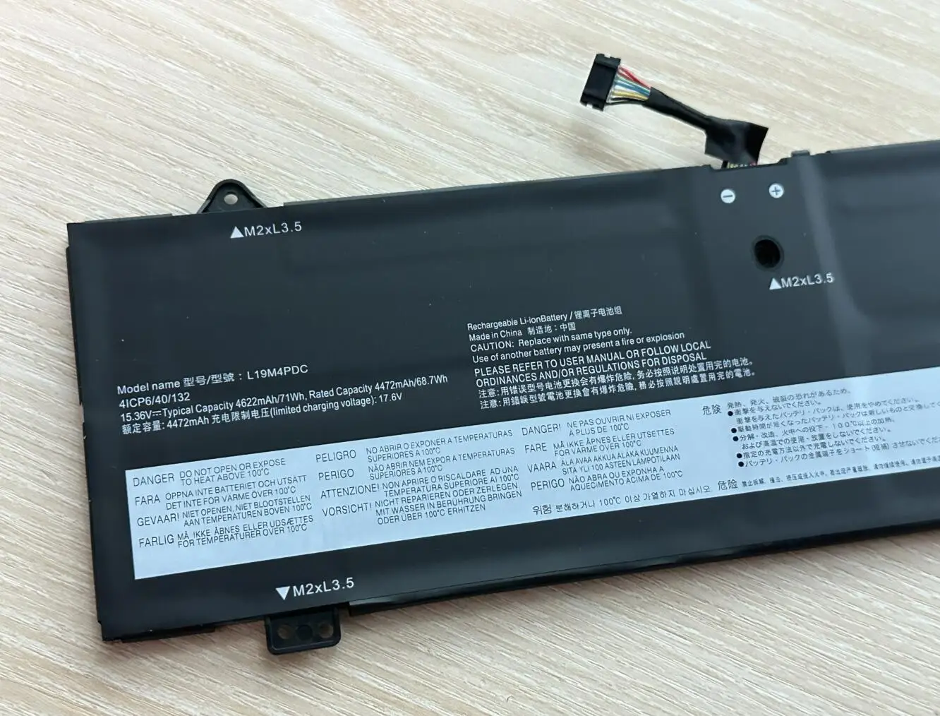 Bateria do Portátil L19c4pdc para Lenovo Ideapad Ioga 714itl5 7-15itl5 Série 5b10z26482 L19l4pdc 15.36v 4622mah - Imagem 3
