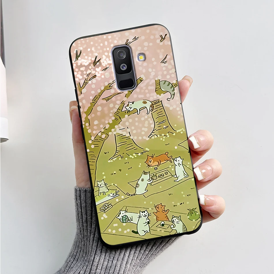 Cute Bear Cartoon Silicone Case - Soft Bumper Cover for Samsung Galaxy A6 Plus 2018