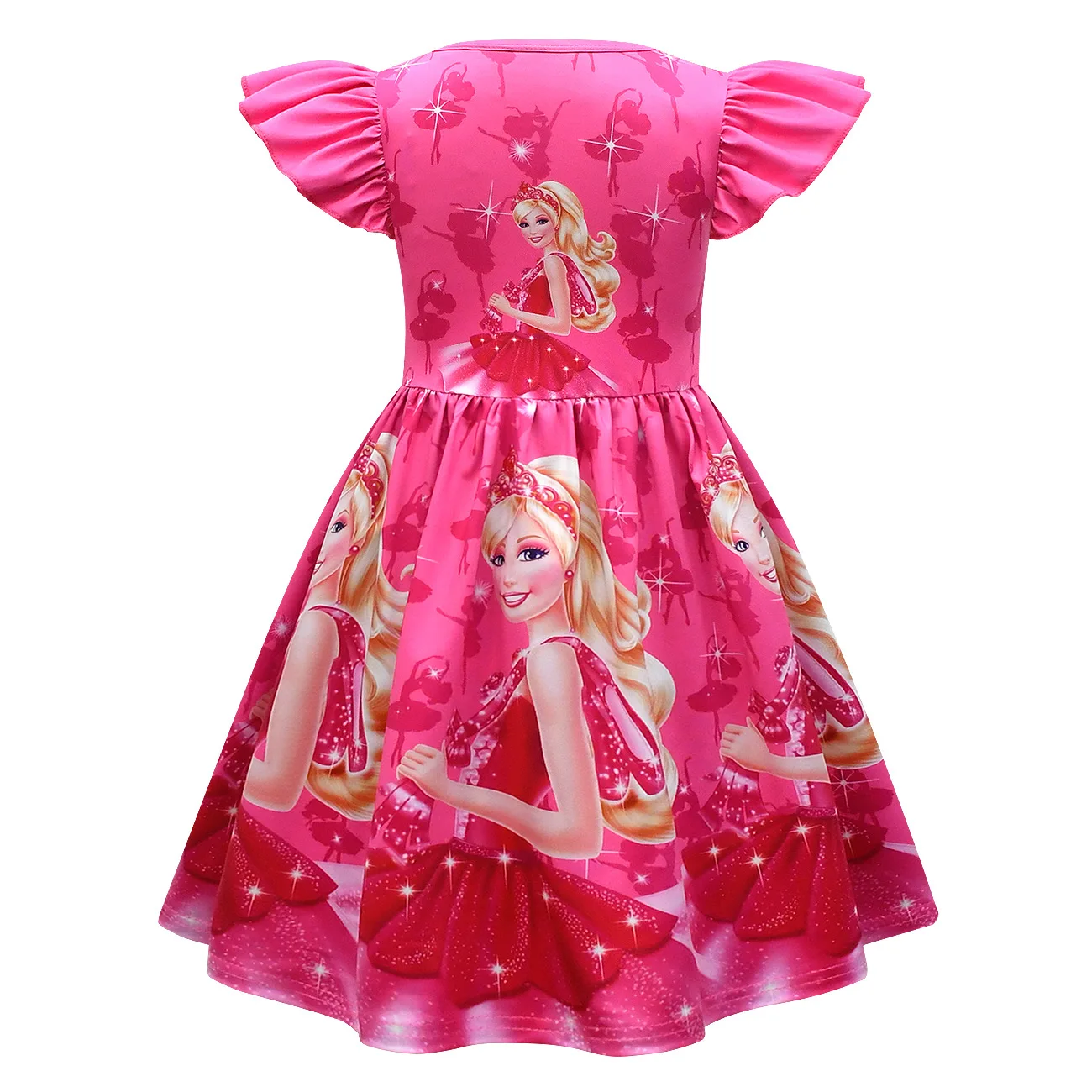 Barbie Jurk Kinderen Meisjes Modieuze Kids Prinses Kleding Verjaardagsfeestje Jurken Milksilde 3-8y Beschikbaar