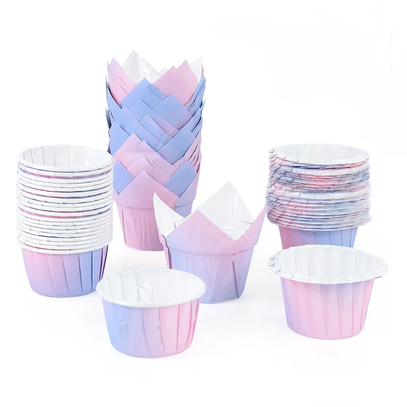 

30/10pcs Gradient Cake Cups Mold Cupcake Wrappers Muffin Liners Baking Molds for Wedding Party Decoration DIY Dessert Supplies