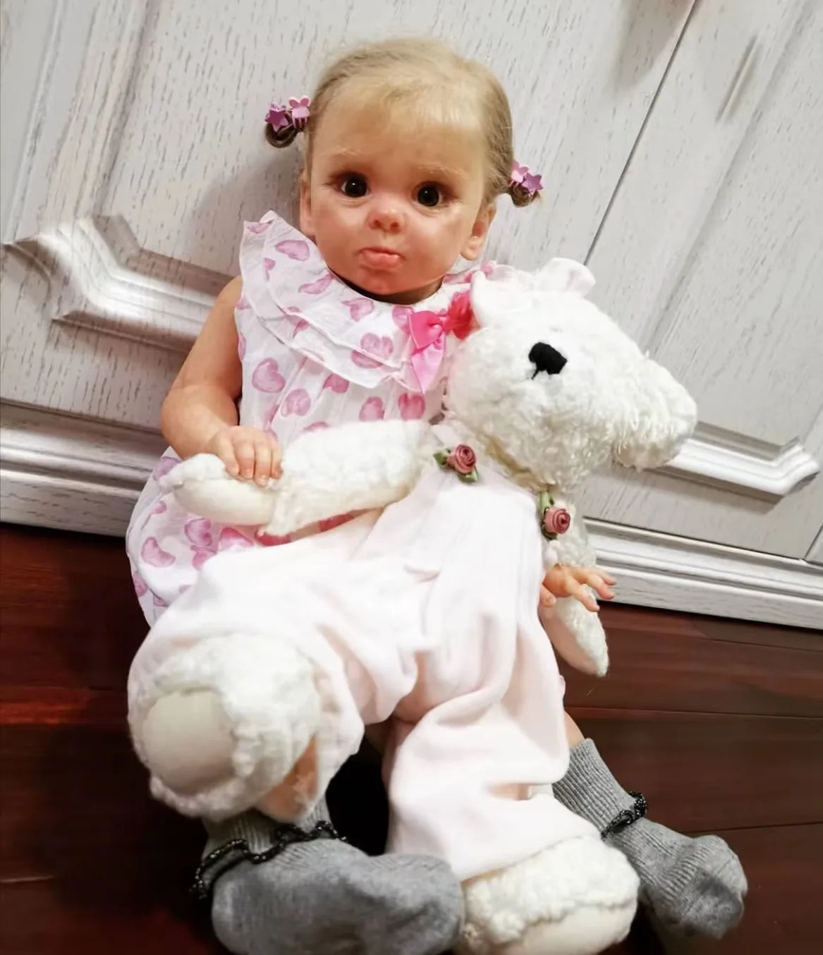 FBBD Hand Made Reborn Baby Doll Adelaide With Long Hand-Rooted Hair High Quality Art Doll Toys For Children luxury high quality hand made 28cm yellow rabbit baby toys hot selling to europe