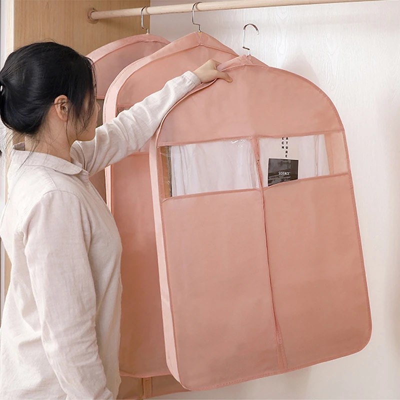 Clothes Storage Bag 3D Dustproof Garment Dress Hanging Organizer Wardrobe