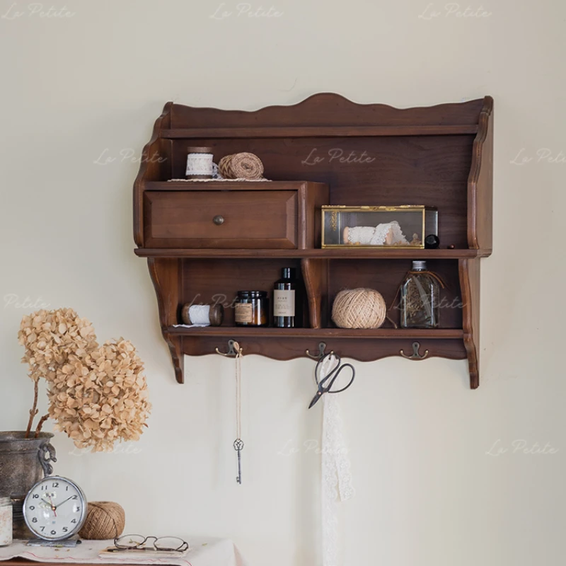

Solid wood wall storage cabinet for a pre-owned home café