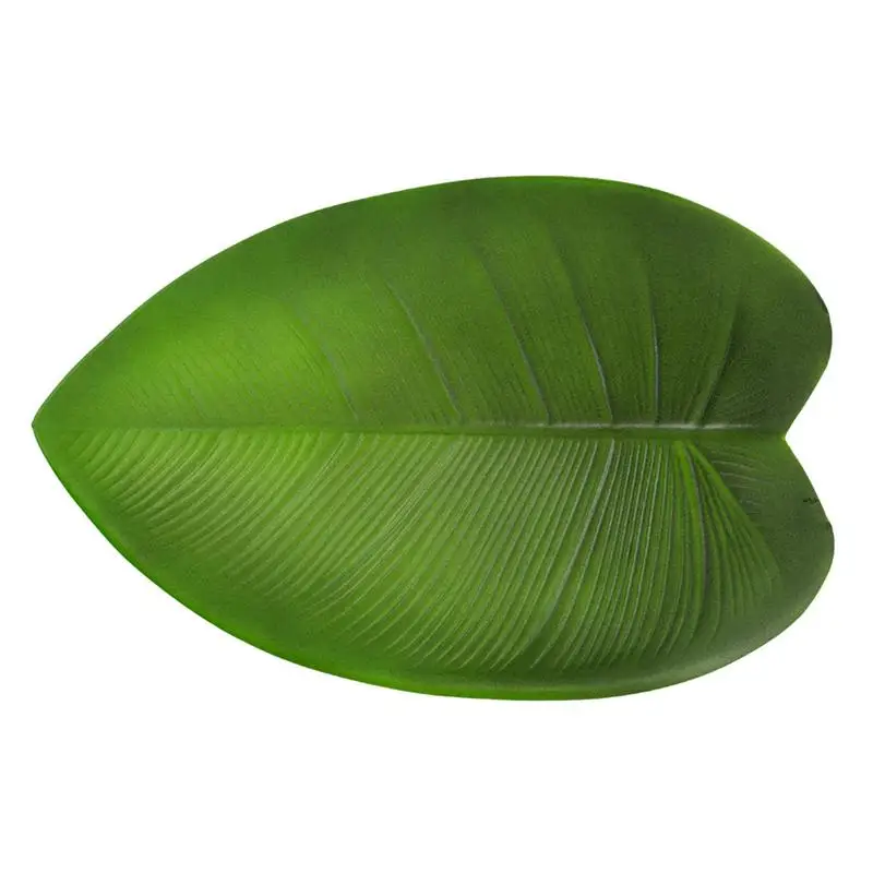 

Artificial Banana Leaves Table Mat Large Size Green Leaf Shaped Tropical Hawaiian Table Runner for Party Home Table Decoration