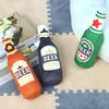 Plush Dog Toys Beer Bottle Shaped Small Large Dogs Bite-Resistant Clean Teeth Chew Toy Pets Squeaky Interactive Playing Supplies 1
