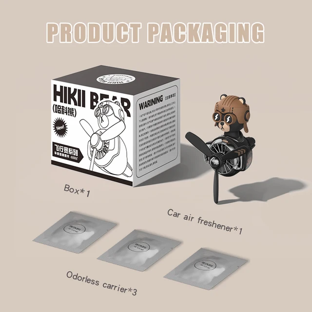 Étiquettes de parfum sans odeur pour hommes, bricolage, ornement, avion, pilote, ours, voiture, accessoires de décoration, clip d'arôme, diffuseur de parfum 6