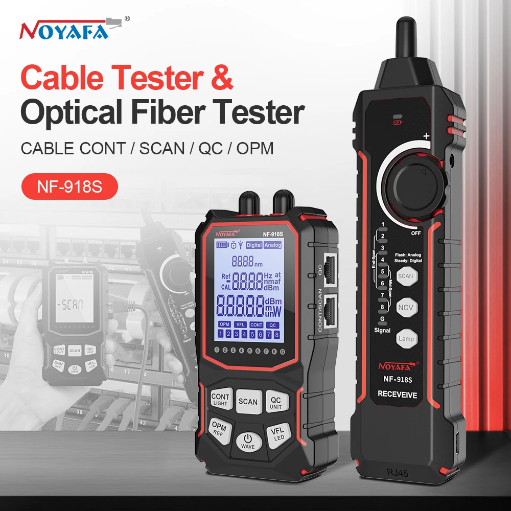 Noyafa-probador de cables de red, pantalla LCD, rastreador de cables ...