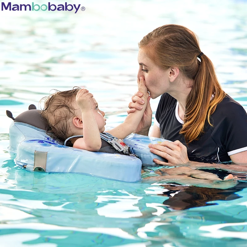 Mambobaby Baby Float With Roof Swimming Ring Non-Inflatable Buoy Swim Trainer Paddling Pool Floats Accessories Toddler Toys 5