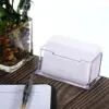 Plastic Business Card Holder 1/2/3/6 Slot Desktop Name Cards Display Stand Card Case Box for Office Desk Fits 60 Business Cards 4