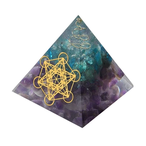 Crystals Chakra Stones Emf Protection Orgone Pyramid Reiki Energy Meditation Pyramid For Positive Energy With Quartz