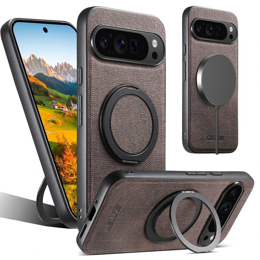 Magnetic Magsafe Phone Case with Ring Bracket and Bumper Shell