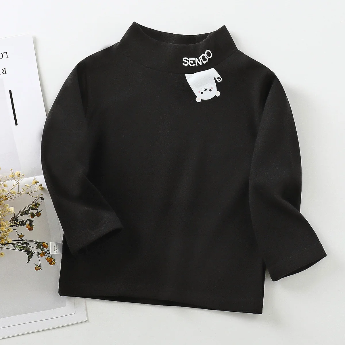 Children T Shirts Autumn Winter Tops for Kids Long Sleeve Boys Girls Undershirts Warm Cartoon Baby Tees Teeanger Underwear