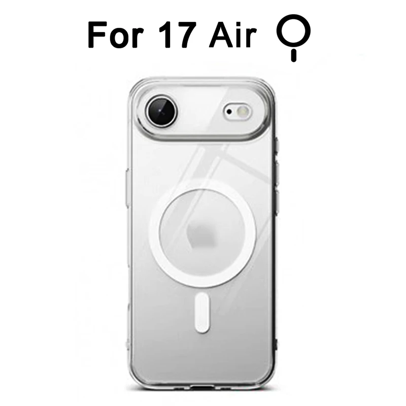 Luxury Wireless Magnetic Clear Acrylic Case with Full Back and Camera Lens Protection