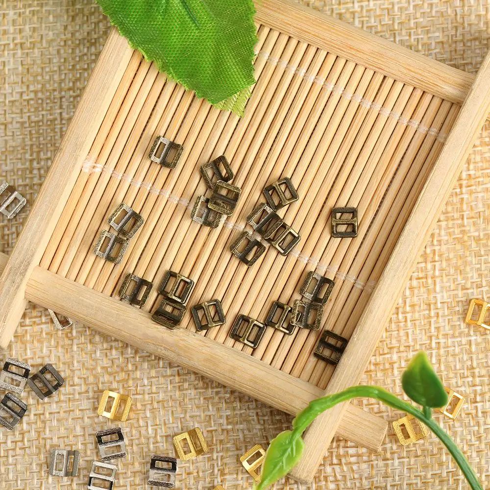 20/40pcs 3mm Dolls Clothes Buckles Handmade DIY Mini Tri-glide Belt Buckle Doll Bags Sewing Adjustable Buttons Shoes Accessories