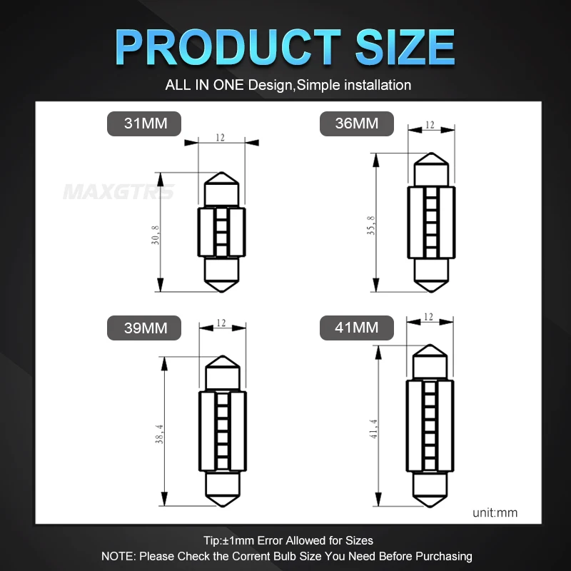 ĵ ڵ  , ׸  ,  ,  12V, 2x ǰ 3030 Ĩ, C5W, C10W, LED 31mm, 36mm, 39mm, 41mm