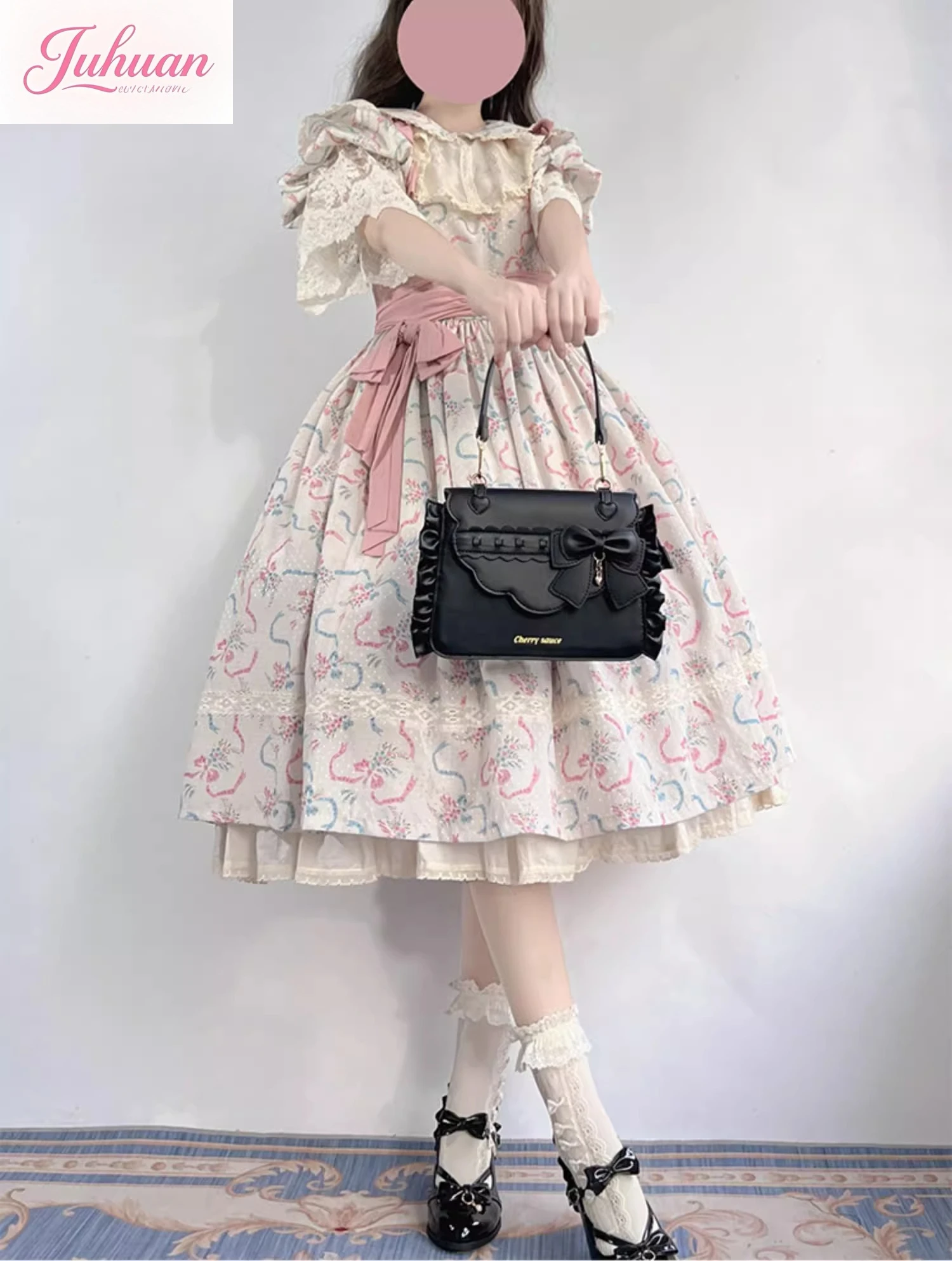 أنيقة لوليتا حقيبة السيدات لطيف عقدة شعر للفتيات حقيبة كروسبودي شعبية JK موحدة حقائب كتف الحلو ItaBag الخريف Bolso SUмка